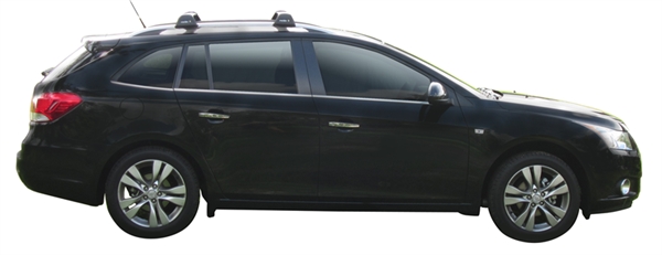 Багажник Wispbar FlushBar Chevrolet Cruze универсал, 5 Door Estate 2012 + (Rails) c рейлингами