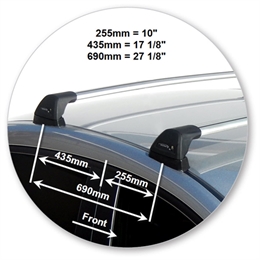 Багажник Whispbar FlushBar Mazda 3 2013+, 4 Door Sedan 