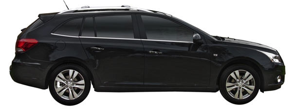Багажник Wispbar с поперечиной RailBar Chevrolet Cruze универсал, 5 Door Estate 2012 + (Rails) c рейлингами