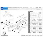 Фаркоп Baltex 18.2200.12 Renault Duster 2010-2015, 2015-, Renault Kaptur 2016-, Nissan Terrano 2014-
