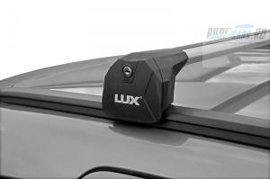 Багажная система LUX SCOUT или Scout 2 для а/м с интегрированными рейлингами универсальная с серебристыми дугами 110 см 