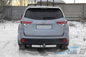 ТСУ /тип F/ с НЕРЖ накладкой TOYOTA Highlander 2013-2020